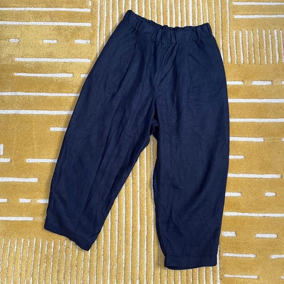 Elizabeth Suzann Navy Andy linen trousers - Picture 1 of 8